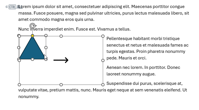 Demonstration of object moved in a drawing canvas